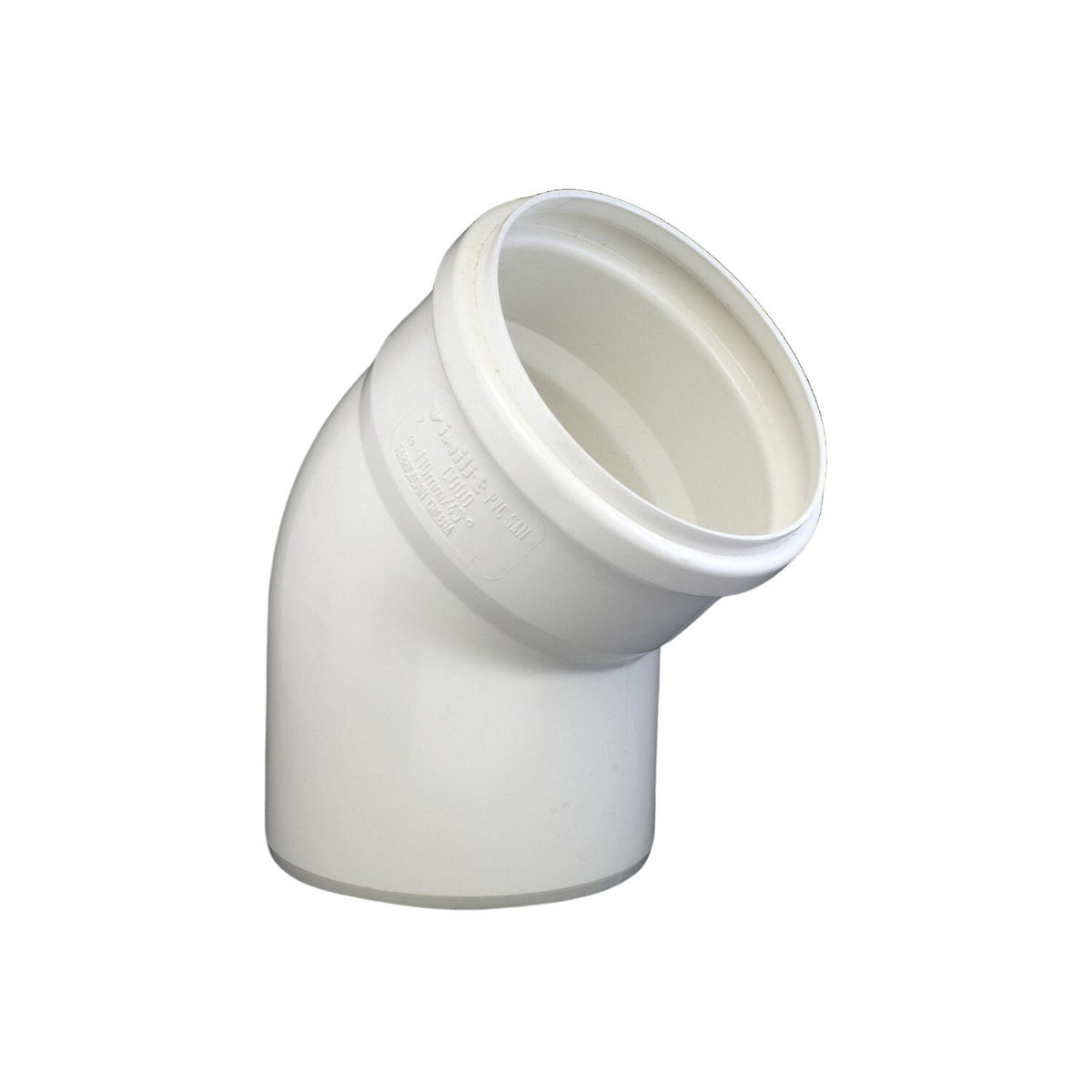 CODO 45º PVC SANITARIO BLANCO