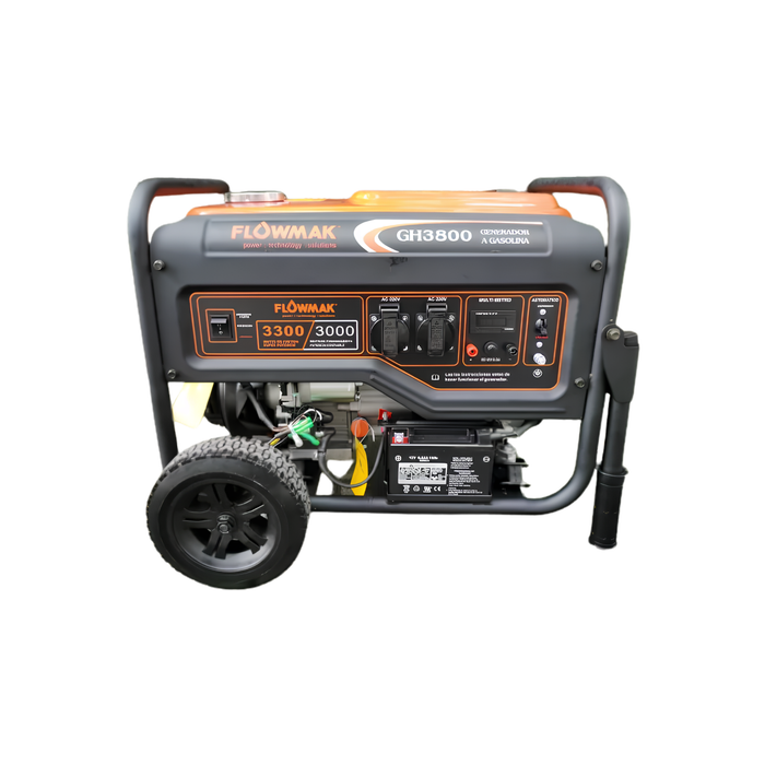 GENERADOR ELECTRICO A GASOLINA FLOWMAK GH3800E 220V 3300W PE