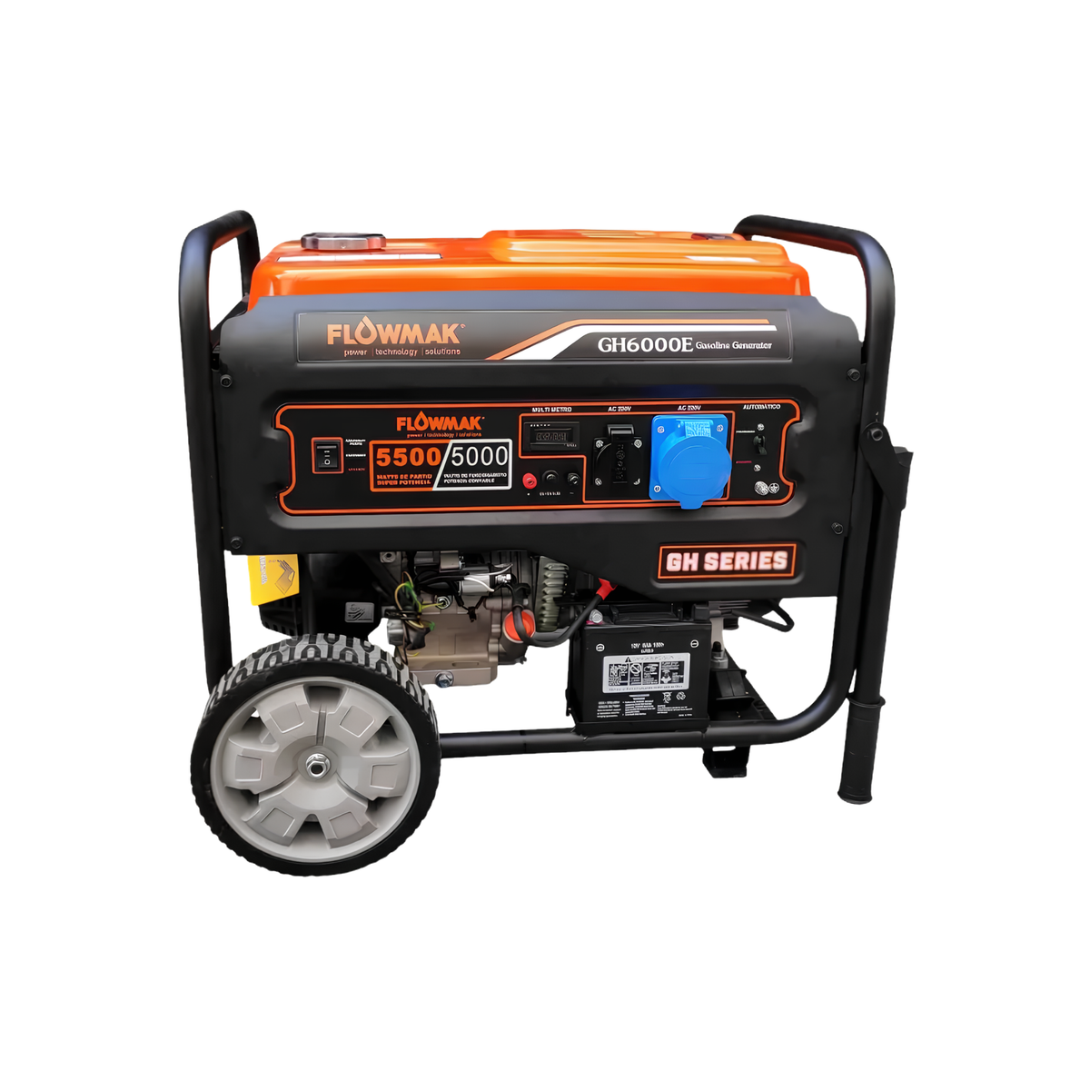 GENERADOR ELECTRICO A GASOLINA FLOWMAK GH6000E 220V 5000W PE
