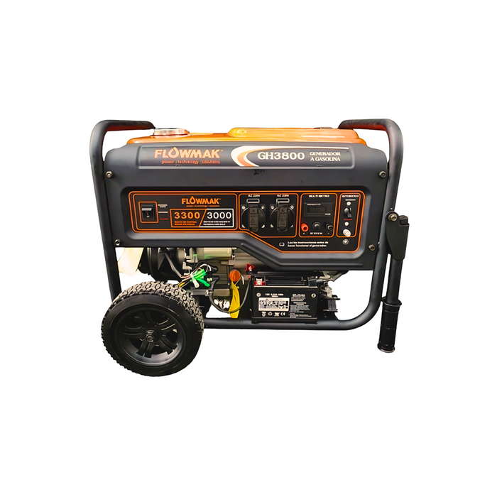 GENERADOR ELECTRICO A GASOLINA FLOWMAK GH3800E 220V 3300W PE