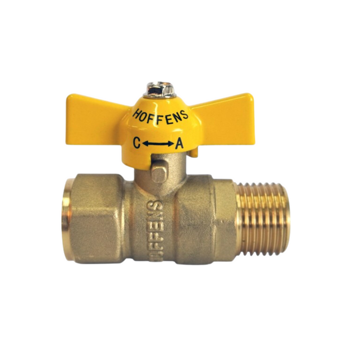 LLAVE DE GAS HI HE MANILLA AMARILLA MARIPOSA