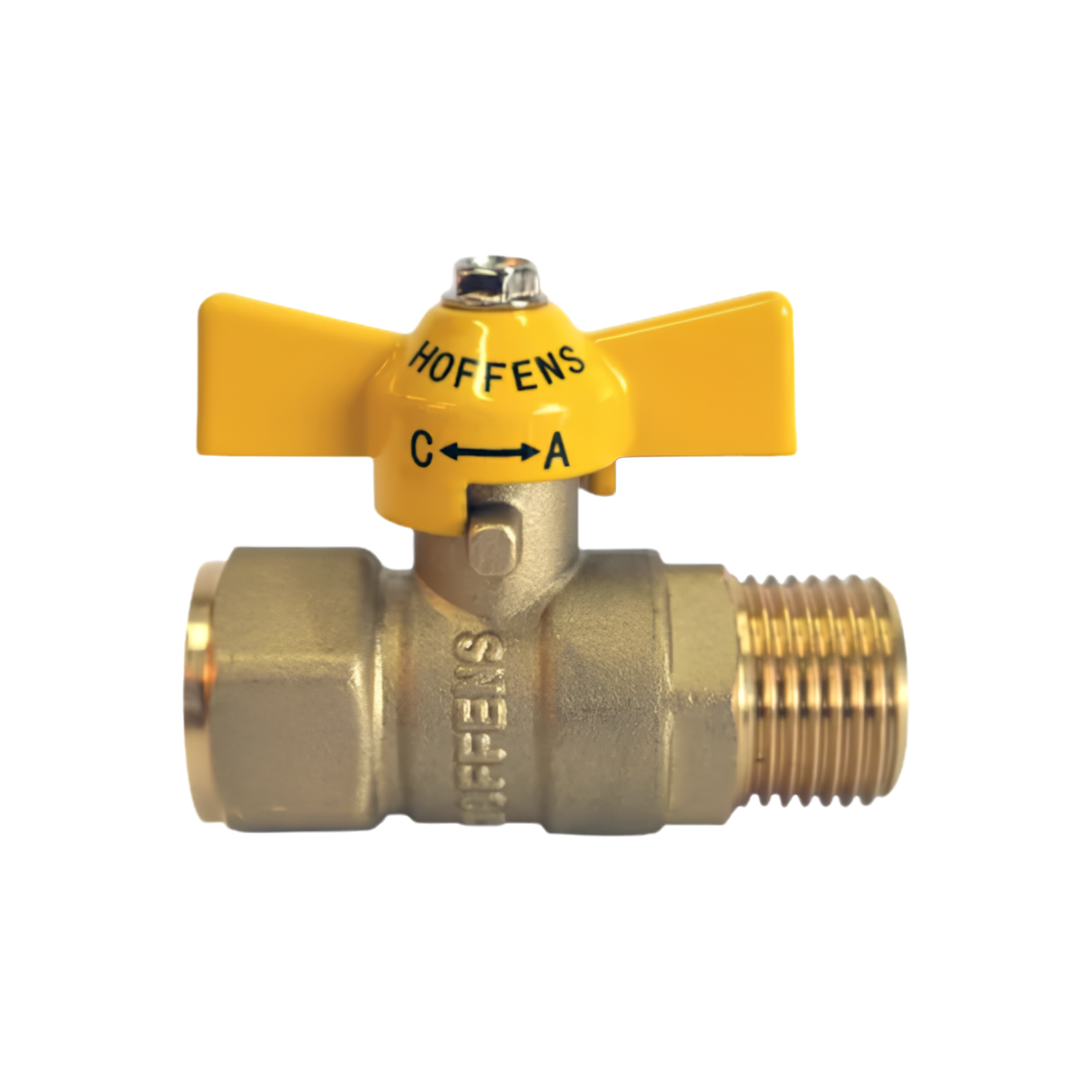 LLAVE DE GAS HI HE MANILLA AMARILLA MARIPOSA