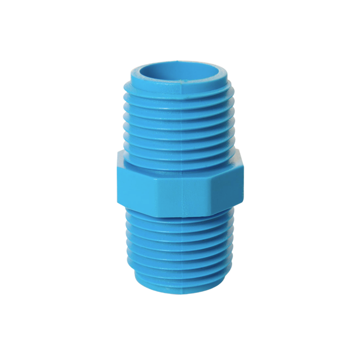 NIPLE HE PVC HIDRÁULICO AZUL