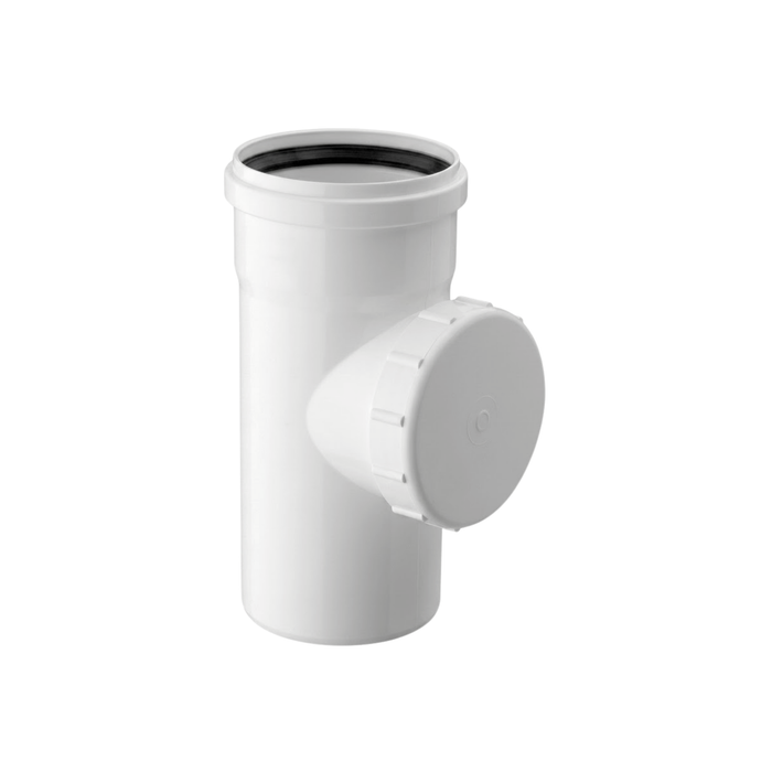 TEE REGISTRO PVC SANITARIO BLANCO