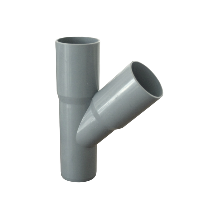 VEE 45º PVC SANITARIO GRIS